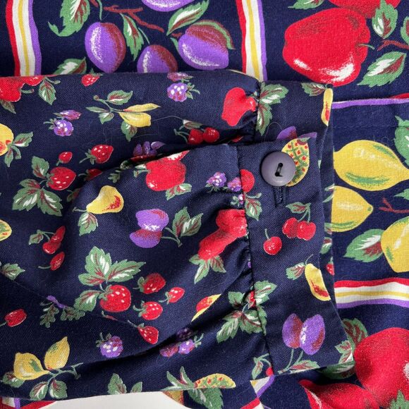 Leslie Lucks Vintage 80's Fruit Dress Size 6 Cottage Core - Picture 10 of 15